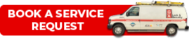 A clickable red button with a G&A Lock & Security Service Van - Book a Service Request