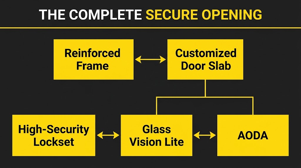flow chart for secure door opening